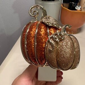 Bath & Body Works Glittery Orange and Gold Pumpkin Decor | 2021 Limited Edition